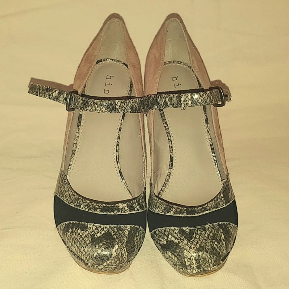 Hinge Snake Skin Heels
